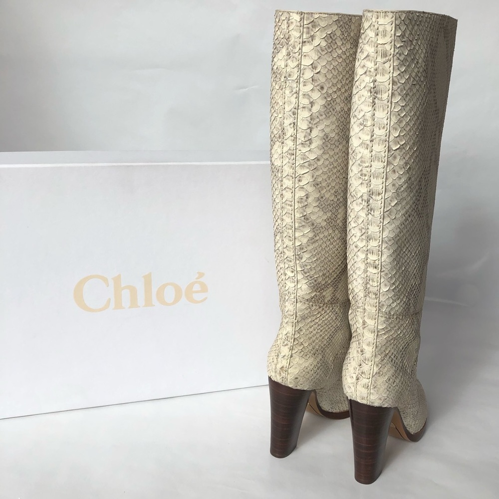 Chloe Python/Snakeskin Boots - Picture 4 of 8